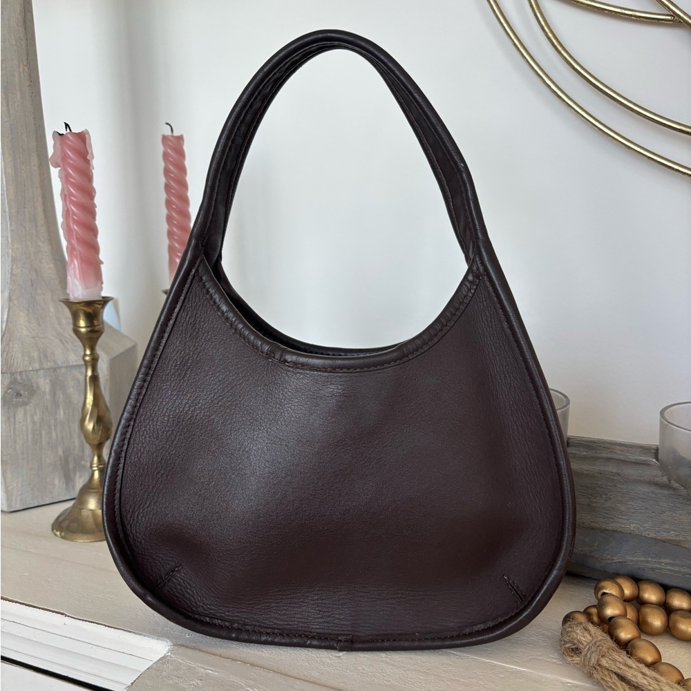 Vintage Coach brown leather ergo mini satchel 9027